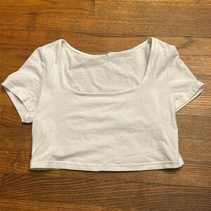 White crop top size large or medium, from SHEIN
